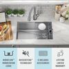 27&rdquo; Workstation Kitchen Sink Undermount Stainless Steel Single Bowl with WorkFlow&trade; Ledge and Accessories
